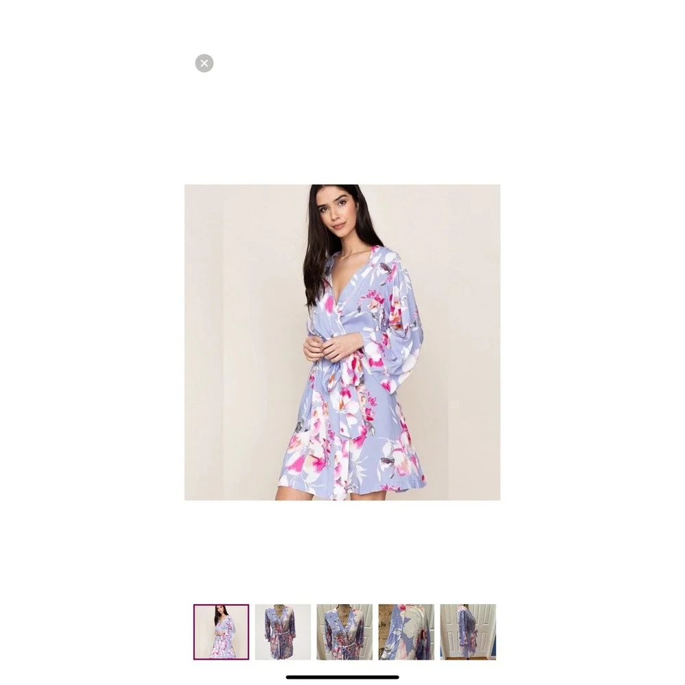 Yumi Kim Floral Dream Lover Robe‎ PJ18088 Blue Pink White Size S